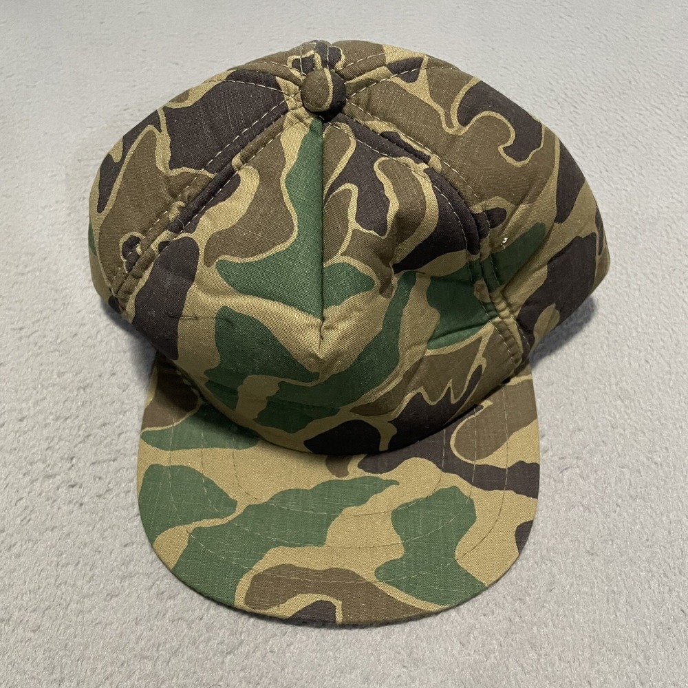 Vintage 80s Camouflage Hunting Foam‎ Lined Hat Trucker Fishing XL